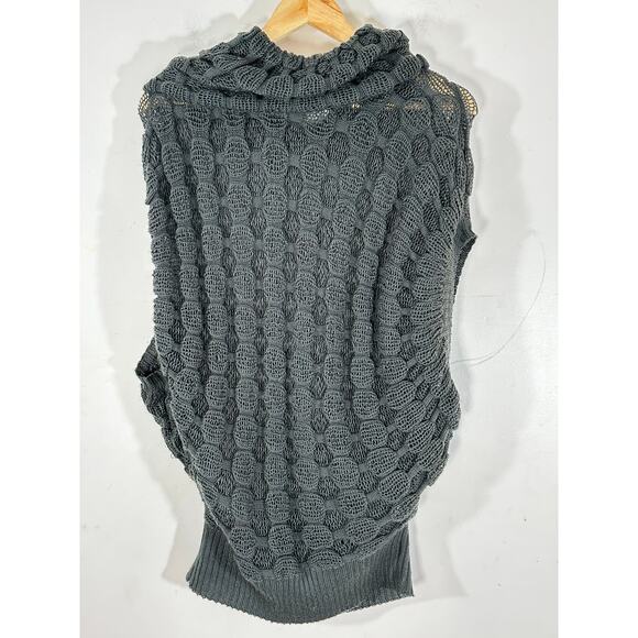 Banana Wool Blend Sweater Vest Cowl Turtle Neck Fishermens Womans size‎ Large - Picture 7 of 11